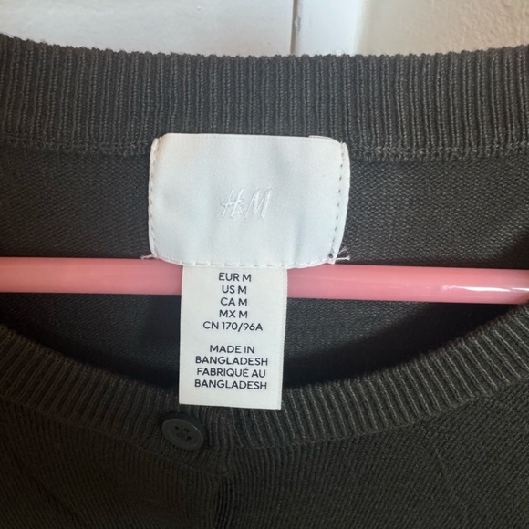 H&M Khaki-Green Fine-knit Cardigan - Picture 4 of 5